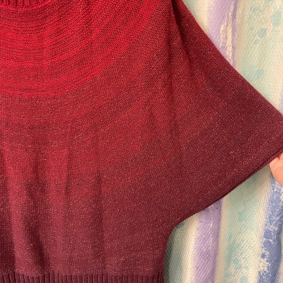 A.N.A red ombré sweater, cropped sleeves - Picture 7 of 7